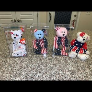 NEW TY Beanie Babies Spangle Glory Franny SET OF 5